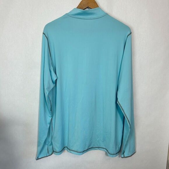 Patagonia Tropic Comfort Pullover Mens M Blue 1/4 Zip Long Sleeve Base Layer - Picture 6 of 7
